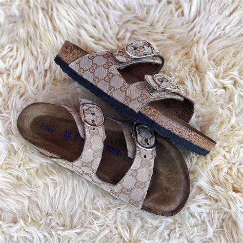 gucci sandals beige|Gucci birkenstock sandals.